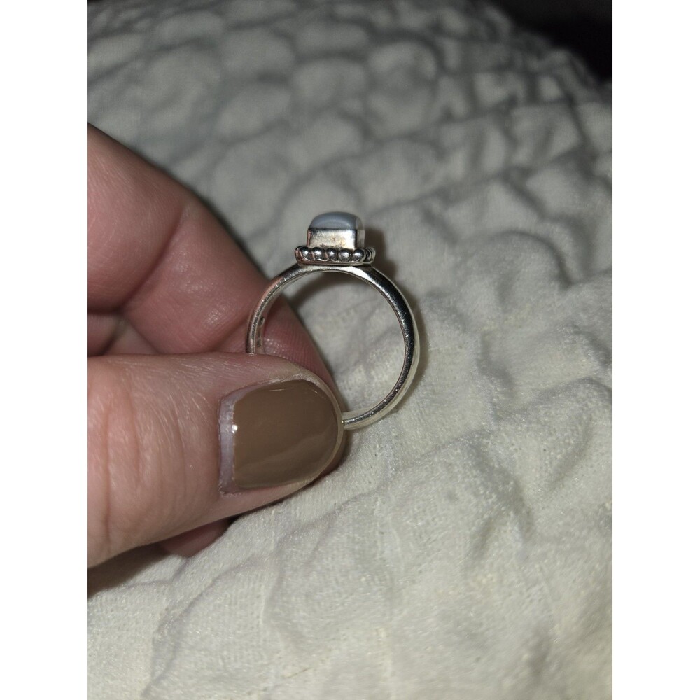 Silpada Sterling Silver Ring with  Square Pearl Retired - Picture 2 of 3